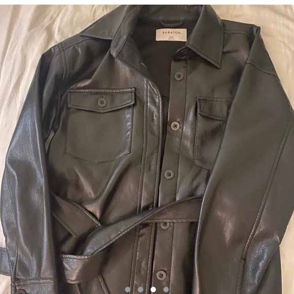 Black babaton leather jacket - Picture 3 of 4